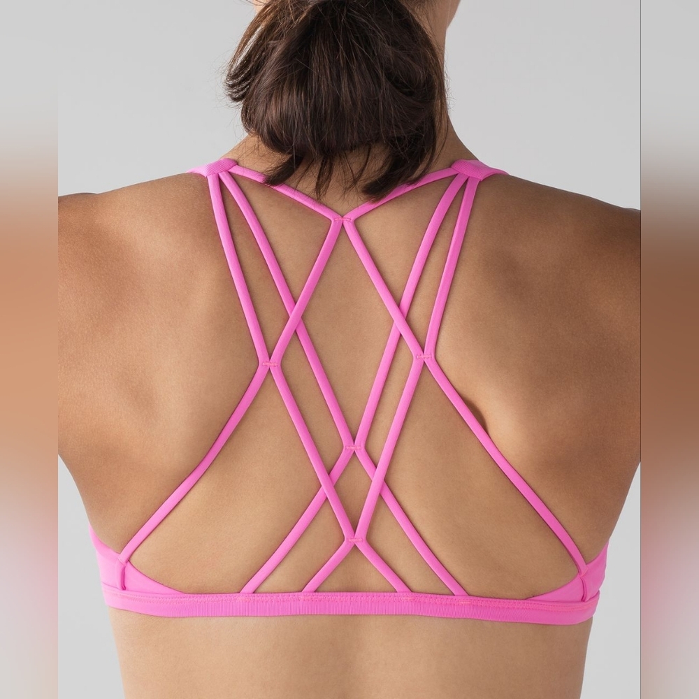 Lululemon Free to Be Bra Zen Light Support, A/B Cup - Pow Pink Dark Prism